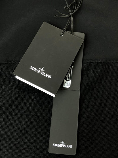 【中古品】【メンズ】 STONE ISLAND ストーンアイランド LOGO PATCH ZIP-UP JACKET L1S151200036S0375 ロゴ パッチ ジップアップ ジャケット メンズ ライト アウター 141-260324-em-18-min サイズ：XL カラー：ブラック 万代Net店