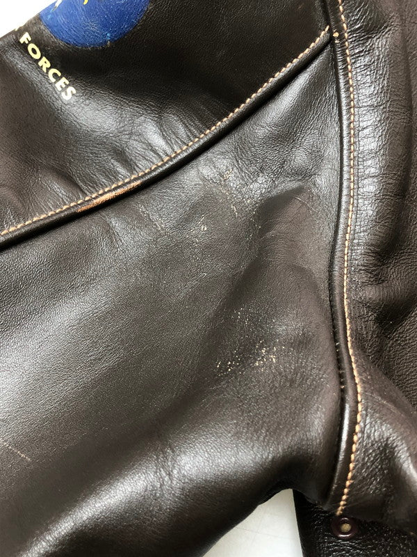 【現状渡し品】【メンズ】 Buzz Rickson's バズリクソンズ TYPE A-2 FLIGHT JACKET M83086 フライト ジャケット メンズ アウター レザー 赤リブ 145-260324-em-10-min サイズ：38 カラー：チャコール 万代Net店