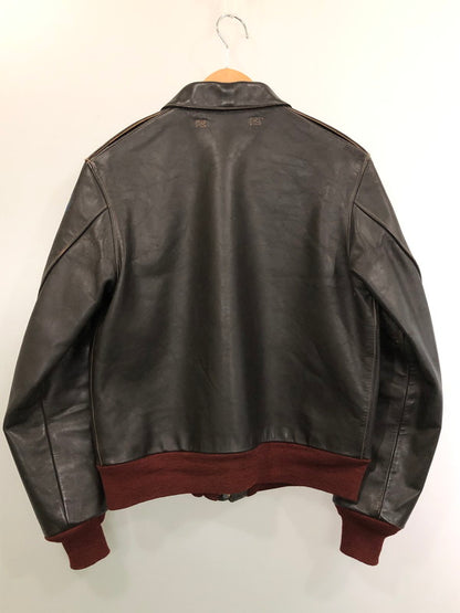 【現状渡し品】【メンズ】 Buzz Rickson's バズリクソンズ TYPE A-2 FLIGHT JACKET M83086 フライト ジャケット メンズ アウター レザー 赤リブ 145-260324-em-10-min サイズ：38 カラー：チャコール 万代Net店
