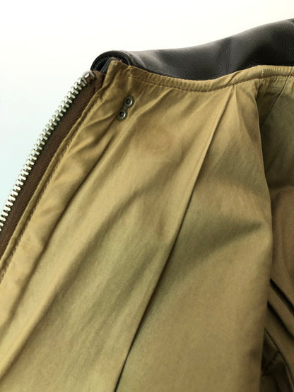 【現状渡し品】【メンズ】 Buzz Rickson's バズリクソンズ TYPE A-2 FLIGHT JACKET M83086 フライト ジャケット メンズ アウター レザー 赤リブ 145-260324-em-10-min サイズ：38 カラー：チャコール 万代Net店