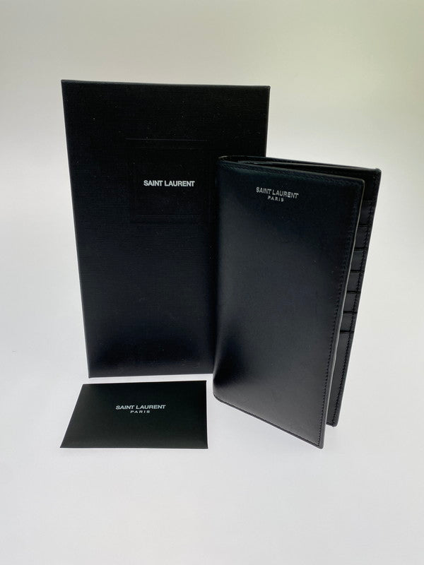 【中古品】【メンズ】 SAINT LAURENT サンローラン GBL396308 レザーコンチネンタルウォレット 長財布 ロングウォレット 181-260329-AS-21-min カラー：ブラック 万代Net店
