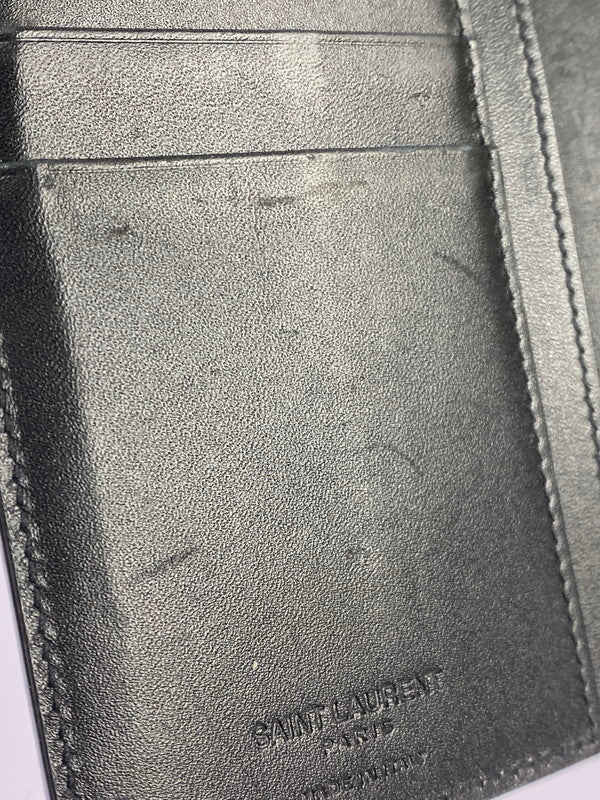 【中古品】【メンズ】 SAINT LAURENT サンローラン GBL396308 レザーコンチネンタルウォレット 長財布 ロングウォレット 181-260329-AS-21-min カラー：ブラック 万代Net店