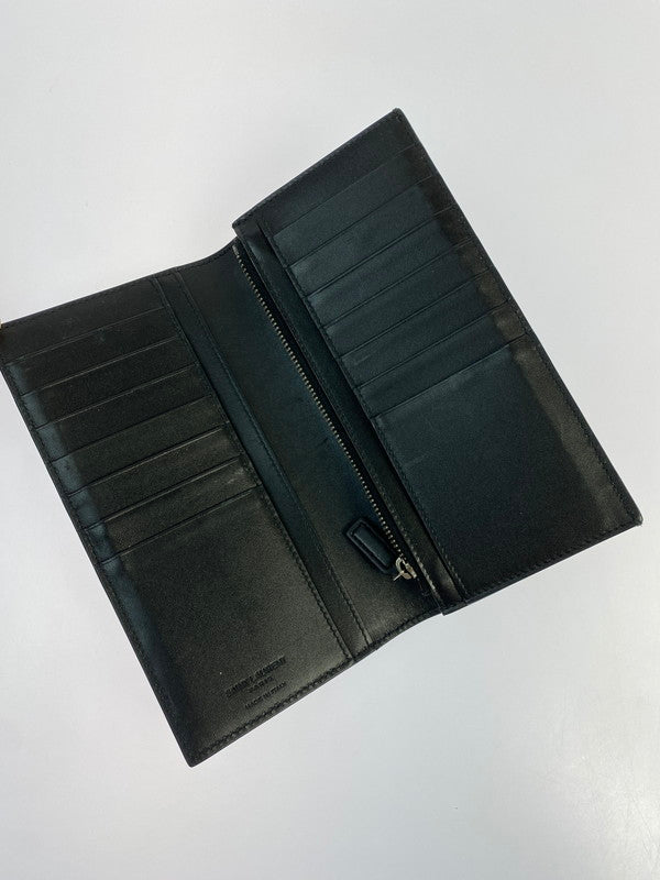 【中古品】【メンズ】 SAINT LAURENT サンローラン GBL396308 レザーコンチネンタルウォレット 長財布 ロングウォレット 181-260329-AS-21-min カラー：ブラック 万代Net店