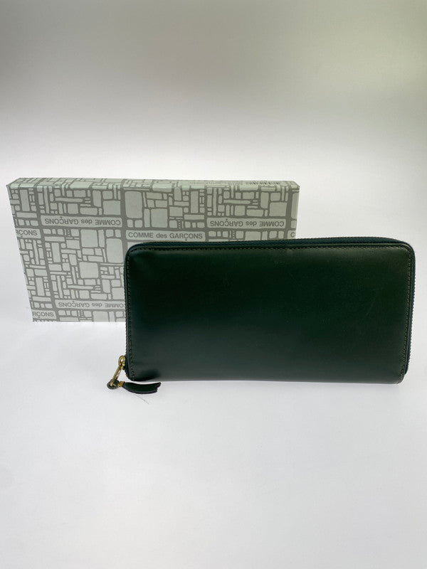 【中古品】【メンズ】 COMME des GARCONS コムデギャルソン CLASSIC LEATHER LONG WALLET ロングウォレット 長財布 201-260329-AS-36-min カラー：グリーン 万代Net店