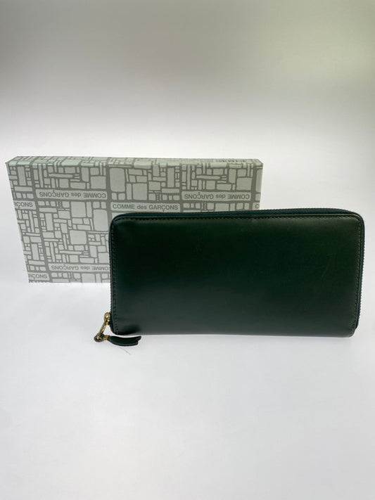 【中古品】【メンズ】 COMME des GARCONS コムデギャルソン CLASSIC LEATHER LONG WALLET ロングウォレット 長財布 201-260329-AS-36-min カラー：グリーン 万代Net店