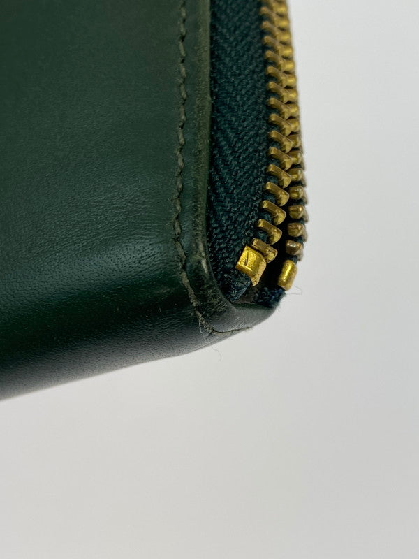【中古品】【メンズ】 COMME des GARCONS コムデギャルソン CLASSIC LEATHER LONG WALLET ロングウォレット 長財布 201-260329-AS-36-min カラー：グリーン 万代Net店