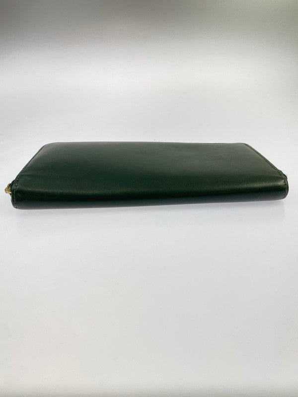 【中古品】【メンズ】 COMME des GARCONS コムデギャルソン CLASSIC LEATHER LONG WALLET ロングウォレット 長財布 201-260329-AS-36-min カラー：グリーン 万代Net店