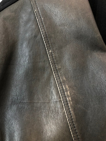 【中古品】【メンズ】 KENZO ケンゾー 90S 北斎タグ STADIUM JACKET 90年代 スタジアムジャケット メンズ アウター スタジャン 141-260324-em-13-min サイズ：FREE カラー：ブラック/グレー 万代Net店