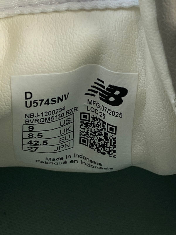 【未使用品】【メンズ】 NEW BALANCE ニューバランス U574SNV スニーカー メンズ シューズ 靴 163-260325-em-13-min サイズ：27.0cm カラー：グレー 万代Net店