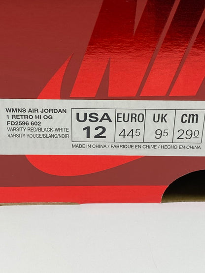 【未使用品】【メンズ】 NIKE ナイキ AIR JORDAN 1 HIGH OG FD2596-602 ウィメンズ エアジョーダン1 ハイ OG スニーカー メンズ シューズ 靴 160-260325-em-30-min サイズ：29.0cm カラー：RUBY 万代Net店