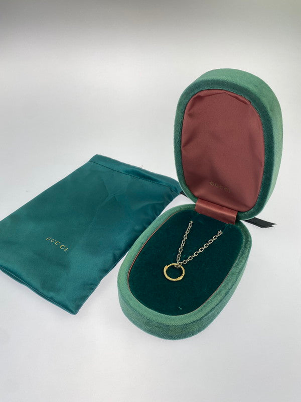 【中古品】【レディース】 GUCCI グッチ 461997 08202 8170 SNAKE RING PENDANT NECKLACE IN GOLD ネックレス アクセサリー 182-260329-AS-29-min カラー：ゴールド/シルバー 万代Net店