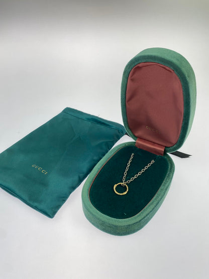 【中古品】【レディース】 GUCCI グッチ 461997 08202 8170 SNAKE RING PENDANT NECKLACE IN GOLD ネックレス アクセサリー 182-260329-AS-29-min カラー：ゴールド/シルバー 万代Net店