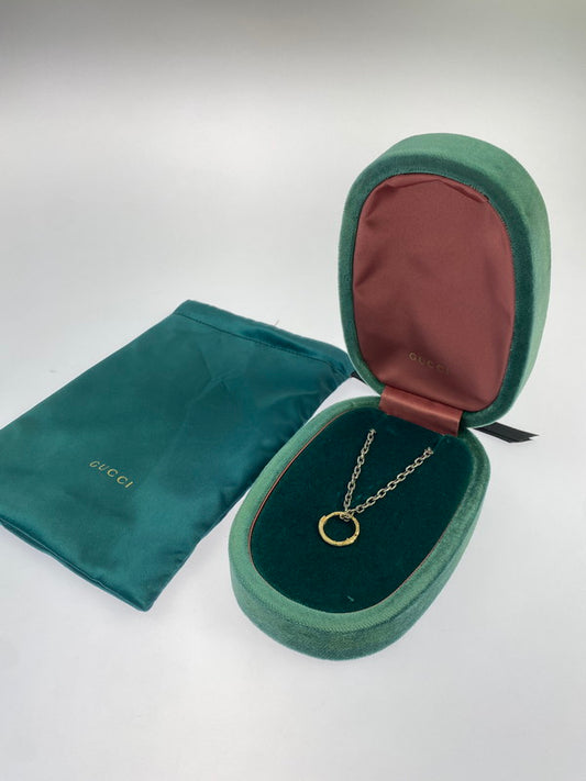 【中古品】【レディース】 GUCCI グッチ 461997 08202 8170 SNAKE RING PENDANT NECKLACE IN GOLD ネックレス アクセサリー 182-260329-AS-29-min カラー：ゴールド/シルバー 万代Net店