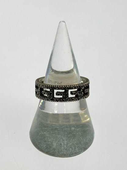 【中古品】【メンズ】 GUCCI グッチ 576993 J8400 0811 SQUARE G ARABESQUE SILVER RING 指輪 リング アクセサリー 182-260329-AS-23-min カラー：シルバー 万代Net店