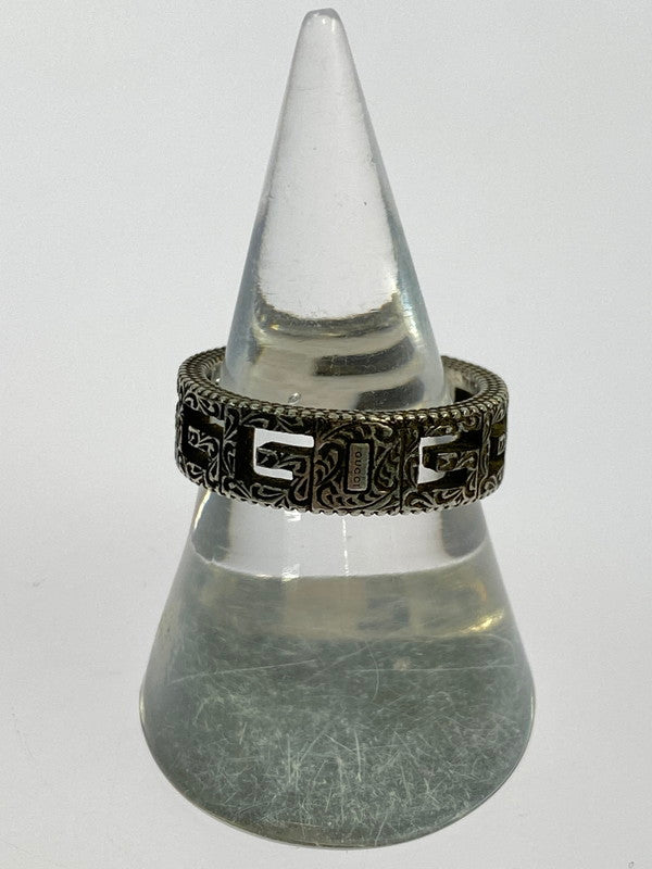 【中古品】【メンズ】 GUCCI グッチ 576993 J8400 0811 SQUARE G ARABESQUE SILVER RING 指輪 リング アクセサリー 182-260329-AS-23-min カラー：シルバー 万代Net店