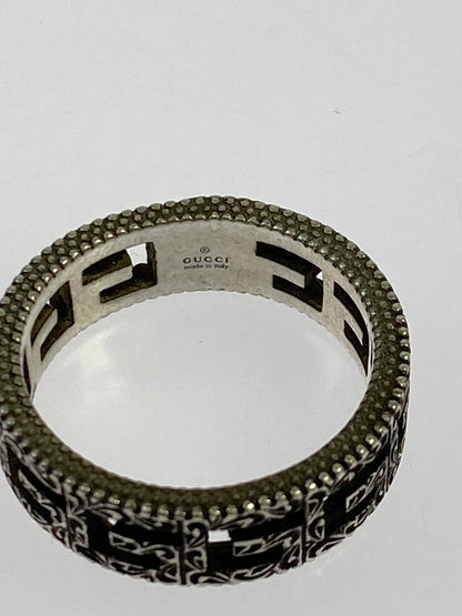 【中古品】【メンズ】 GUCCI グッチ 576993 J8400 0811 SQUARE G ARABESQUE SILVER RING 指輪 リング アクセサリー 182-260329-AS-23-min カラー：シルバー 万代Net店