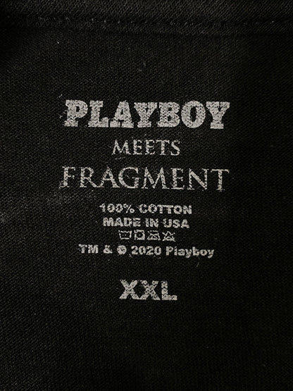 【中古品】【メンズ】 FRAGMENT DESIGN フラグメントデザイン × PLAYBOY PRINT TEE プレイボーイ プリントTシャツ 半袖Tシャツ トップス 142-260623-yn-05-min サイズ：XXL カラー：ブラック 万代Net店