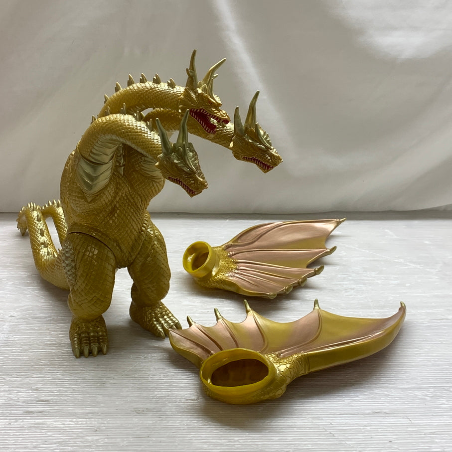 【現状渡し品】 超ドラゴン怪獣 キングギドラ 「モスラ3 キングギドラ来襲」 バンダイ フィギュア ソフビ 055-260924-em-15-min 万代Net店