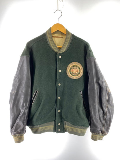 【現状渡し品】【メンズ】 MENS BIGI メンズビギ 80S STADIUM JACKET スタジアムジャケット 146-260331-zi-39-min サイズ：M カラー：モズグリーン 万代Net店