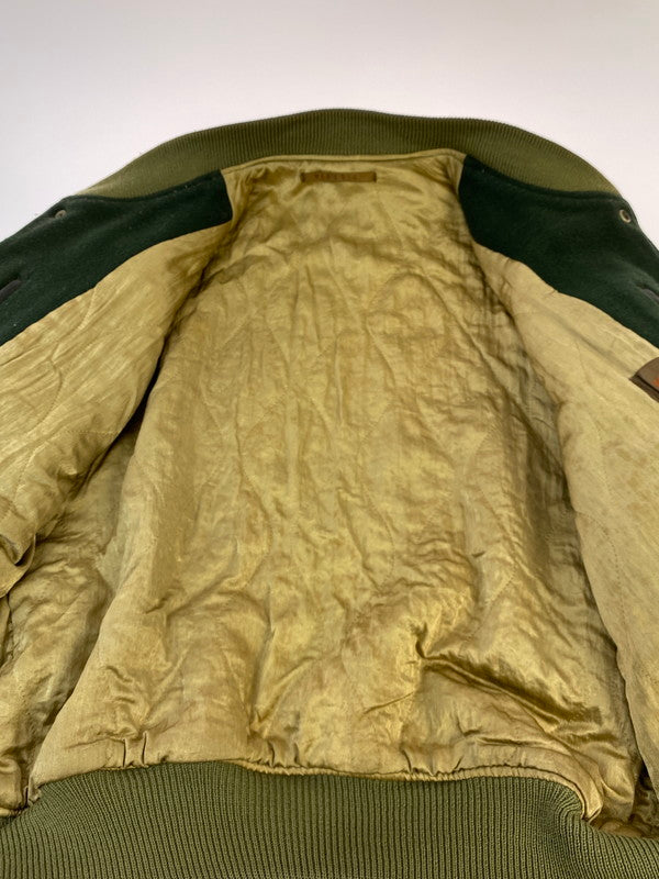 【現状渡し品】【メンズ】 MENS BIGI メンズビギ 80S STADIUM JACKET スタジアムジャケット 146-260331-zi-39-min サイズ：M カラー：モズグリーン 万代Net店
