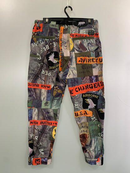 【中古品】【メンズ】 AVIREX アヴィレックス ICON CUSTOM PHOTO PANTS 6106116 アイコンカスタムフォトパンツ ボトムス 156-260706-yn-15-min サイズ：L カラー：マルチカラー 万代Net店