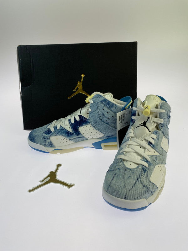 【中古品】【レディース】 NIKE ナイキ DM9045-100 GS AIR JORDAN 6 靴 シューズ スニーカー 166-260329-AS-11-min サイズ：24.5cm カラー：WHITE/DUTCH BLUE-CITRON TINT 万代Net店