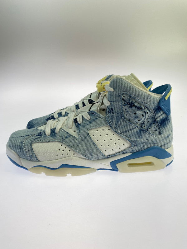 【中古品】【レディース】 NIKE ナイキ DM9045-100 GS AIR JORDAN 6 靴 シューズ スニーカー 166-260329-AS-11-min サイズ：24.5cm カラー：WHITE/DUTCH BLUE-CITRON TINT 万代Net店