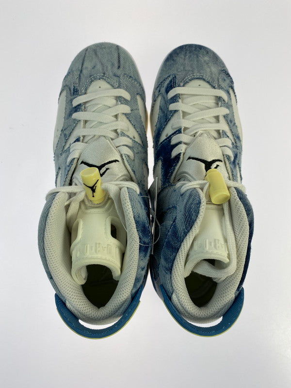 【中古品】【レディース】 NIKE ナイキ DM9045-100 GS AIR JORDAN 6 靴 シューズ スニーカー 166-260329-AS-11-min サイズ：24.5cm カラー：WHITE/DUTCH BLUE-CITRON TINT 万代Net店