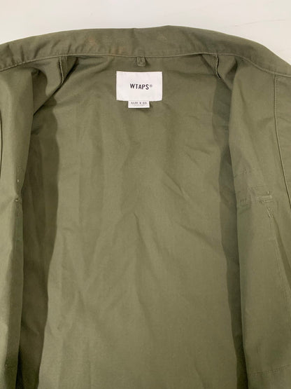 【中古品】【メンズ】 WTAPS ダブルタップス HUEY LS CTPL.WEATHER 222BRDT-SHM03 ヒューイ コットンポリエステル ウェザー ロングスリーブシャツ アウター 142-260328-SH-15-min サイズ：03 カラー：オリーブ 万代Net店