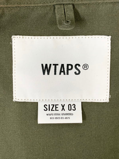 【中古品】【メンズ】 WTAPS ダブルタップス HUEY LS CTPL.WEATHER 222BRDT-SHM03 ヒューイ コットンポリエステル ウェザー ロングスリーブシャツ アウター 142-260328-SH-15-min サイズ：03 カラー：オリーブ 万代Net店