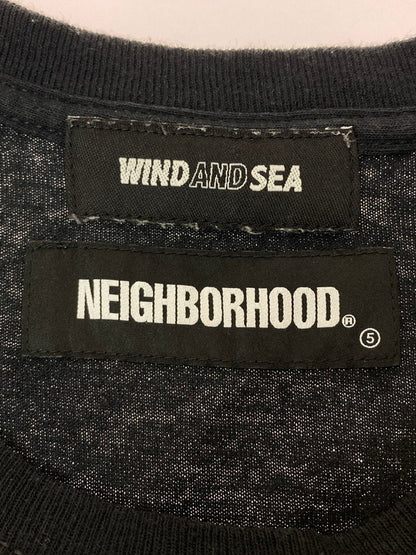 【中古品】【メンズ】 NEIGHBORHOOD ネイバーフッド × WIND AND SEA ウィンダンシー 別注 コラボ PRINT TEE 211ELWSN-STM02S プリントTシャツ トップス 142-260327-SH-11-min サイズ：XL カラー：ブラック 万代Net店