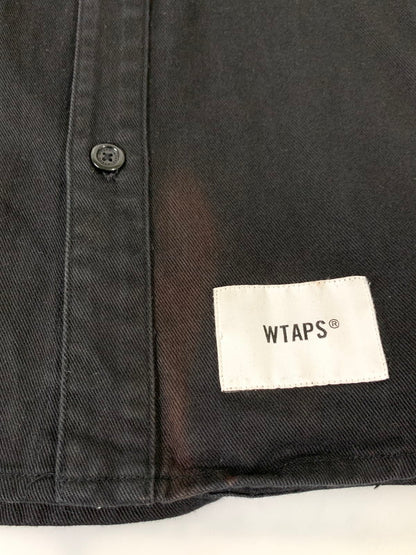 【中古品】【メンズ】 WTAPS ダブルタップス WCPO 02 LS COTTON TWILL SHIRT 222WVDT-SHM05 ロングスリーブ コットンツイルシャツ アウター 142-260328-SH-16-min サイズ：02 カラー：ブラック 万代Net店