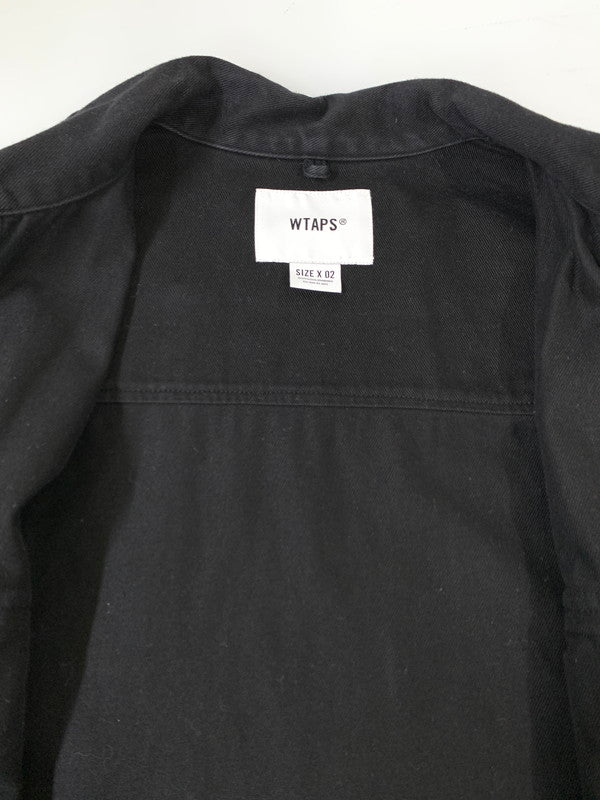 【中古品】【メンズ】 WTAPS ダブルタップス WCPO 02 LS COTTON TWILL SHIRT 222WVDT-SHM05 ロングスリーブ コットンツイルシャツ アウター 142-260328-SH-16-min サイズ：02 カラー：ブラック 万代Net店