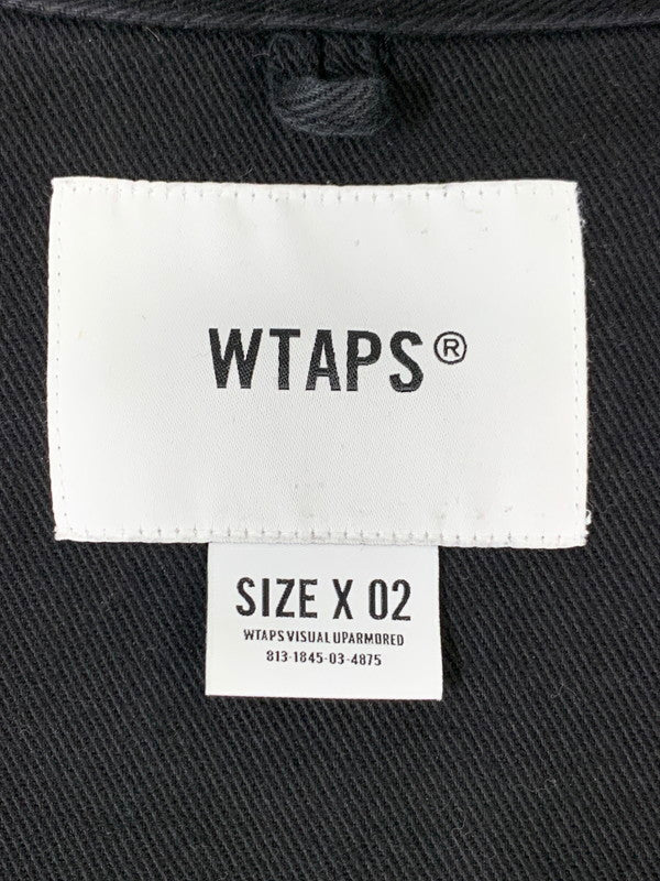 【中古品】【メンズ】 WTAPS ダブルタップス WCPO 02 LS COTTON TWILL SHIRT 222WVDT-SHM05 ロングスリーブ コットンツイルシャツ アウター 142-260328-SH-16-min サイズ：02 カラー：ブラック 万代Net店