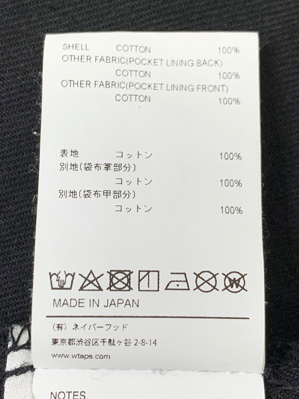 【中古品】【メンズ】 WTAPS ダブルタップス WCPO 02 LS COTTON TWILL SHIRT 222WVDT-SHM05 ロングスリーブ コットンツイルシャツ アウター 142-260328-SH-16-min サイズ：02 カラー：ブラック 万代Net店