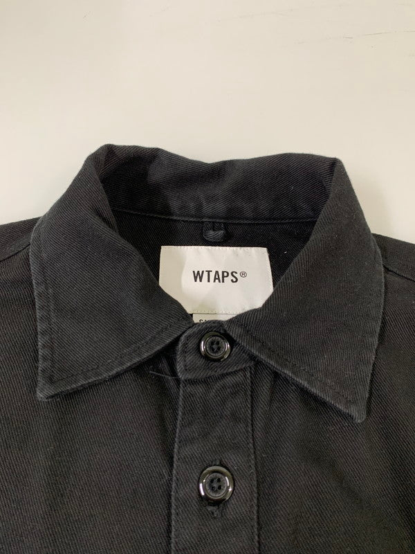 【中古品】【メンズ】 WTAPS ダブルタップス WCPO 02 LS COTTON TWILL SHIRT 222WVDT-SHM05 ロングスリーブ コットンツイルシャツ アウター 142-260328-SH-16-min サイズ：02 カラー：ブラック 万代Net店