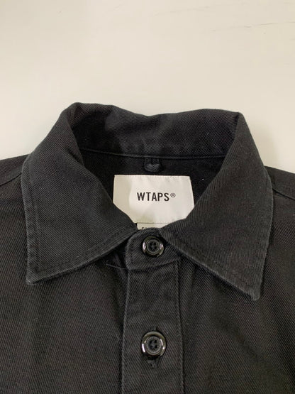 【中古品】【メンズ】 WTAPS ダブルタップス WCPO 02 LS COTTON TWILL SHIRT 222WVDT-SHM05 ロングスリーブ コットンツイルシャツ アウター 142-260328-SH-16-min サイズ：02 カラー：ブラック 万代Net店
