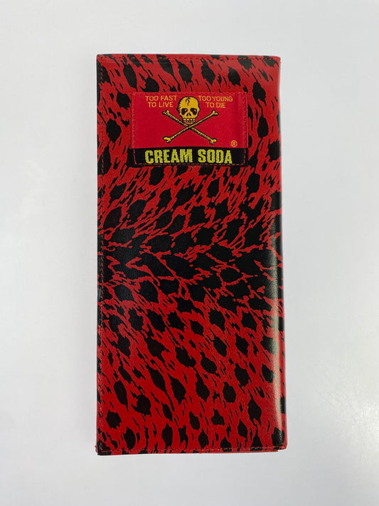 【中古美品】【メンズ】 CREAM SODA クリームソーダ 金タグ 長財布 赤豹 ロングウォレット 202-260329-AS-37-min カラー：レッド 万代Net店