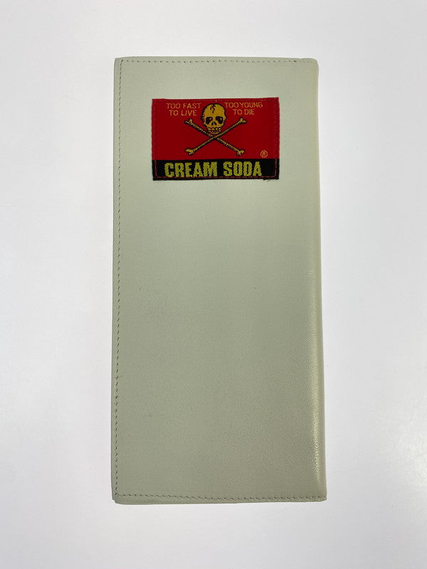 【中古品】【メンズ】 CREAM SODA クリームソーダ 金タグ 長財布 白 ロングウォレット 201-260329-AS-39-min カラー：ホワイト 万代Net店