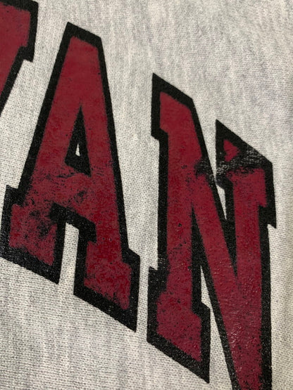 【中古品】【メンズ】 Champion チャンピオン 90’s 刺繍タグ "WESLEYAN" REVERSE WEAVE SWEATSHIRT 90年代 ウェズリアン リバースウィーブ スウェットシャツ トップス 146-260328-SH-05-min サイズ：L カラー：グレー 万代Net店