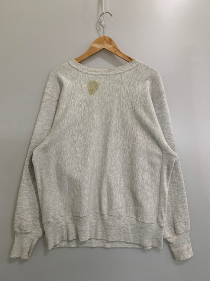 【中古品】【メンズ】 Champion チャンピオン 90’s 刺繍タグ "WESLEYAN" REVERSE WEAVE SWEATSHIRT 90年代 ウェズリアン リバースウィーブ スウェットシャツ トップス 146-260328-SH-05-min サイズ：L カラー：グレー 万代Net店