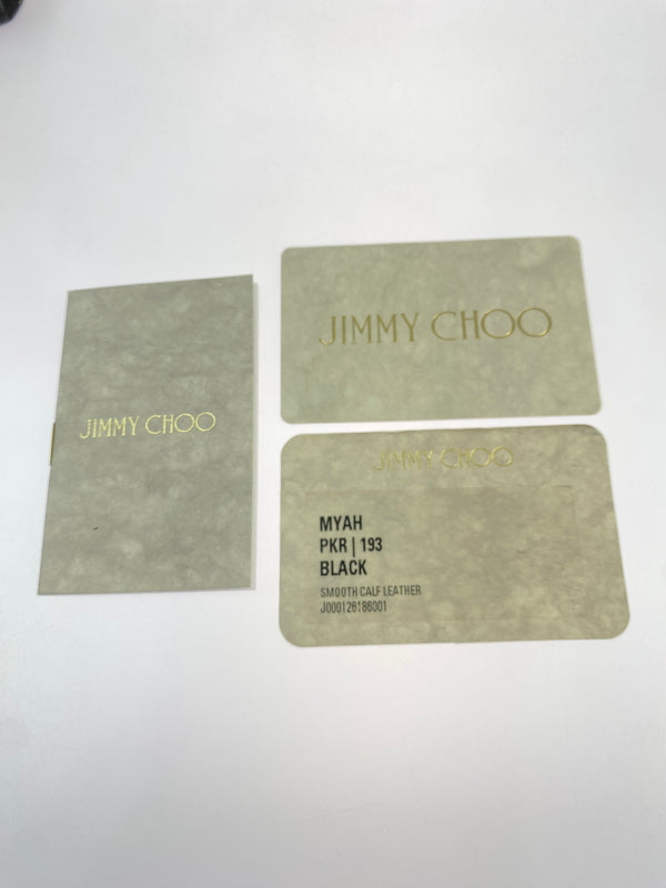 【中古品】【メンズ/レディース】 JIMMY CHOO ジミーチュウ JC LOGO 二つ折り財布 181-260713-KS-09-min カラー：ブラック 万代Net店