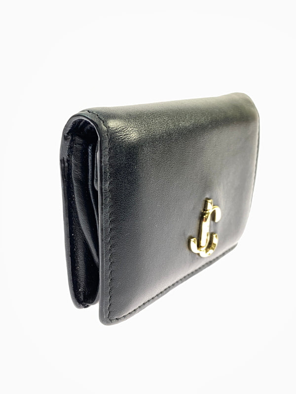 【中古品】【メンズ/レディース】 JIMMY CHOO ジミーチュウ JC LOGO 二つ折り財布 181-260713-KS-09-min カラー：ブラック 万代Net店