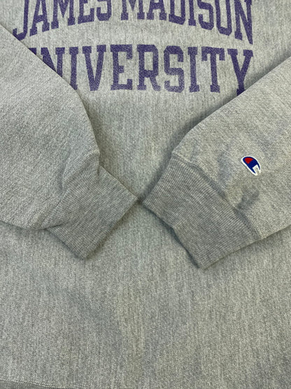 【中古品】【メンズ】 Champion チャンピオン 00S JAMES MADISON UNIVERSITY REVERSE WEAVE SWEATSHIRT スウェットシャツ 146-260331-zi-35-min サイズ：M カラー：グレー 万代Net店