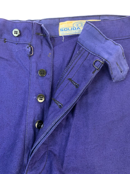 【現状渡し品】【メンズ】 SOLIDA ソリダ 70S WORK PANTS 70年代 ワークパンツ メンズ ボトムス 157-260709-hu-31-min サイズ：不明 カラー：青紫 万代Net店