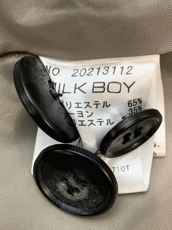 【中古品】【メンズ】 MILK BOY ミルクボーイ CHECK CHESTER COAT チェック チェスターコート 20213112 メンズ アウター 140-260703-hu-32-min カラー：ミントグリーン/ブラック（チェック） 万代Net店