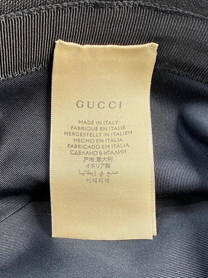 【中古品】【メンズ】 GUCCI グッチ GG CANVAS BUCKET HAT BL576587 GGキャンバス バケットハット 帽子 183-260403-em-38-min サイズ：M カラー：ブラック 万代Net店