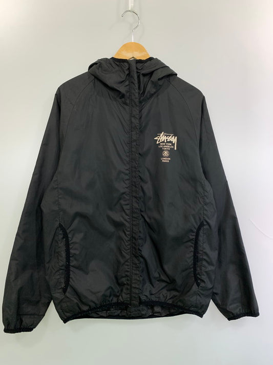 【中古品】【メンズ】 STUSSY ステューシー WORLD TOUR REVERSIBLE DOWN JACKET リバーシブル ダウンジャケット 142-260331-zi-30-min サイズ：M カラー：ブラック 万代Net店