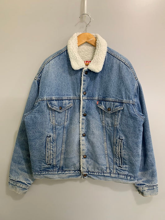 【中古品】【メンズ】 Levi's リーバイス DENIM BOA JACKET 70609-0214 デニムボアジャケット アウター 146-260330-SH-11-min サイズ：L カラー：インディゴ 万代Net店
