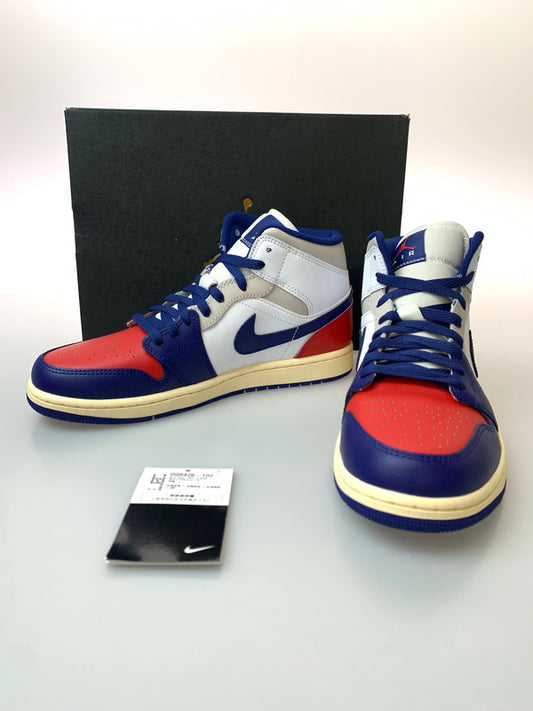 【中古美品】【メンズ】 NIKE ナイキ DQ8426-102 AIR JORDAN 1 MID 靴 シューズ スニーカー SNEAKER 160-260331-zi-02-min サイズ：27cm カラー：WHITE/DEEP ROYAL BLUE 万代Net店